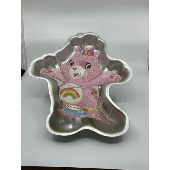 Vintage Wilton Care Bear Pink Cheer Bear Aluminum Cake Pan #2105-5555